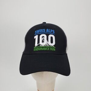 Swiss Alps 100 Endurance Run Mesh Baseball Hat Cap Snap Back Clean